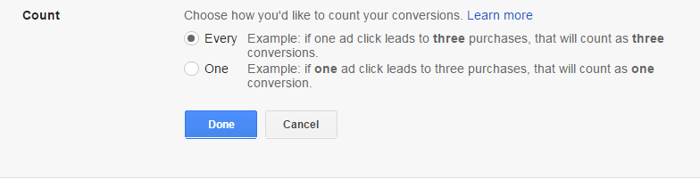 Google Ads Conversion Settings