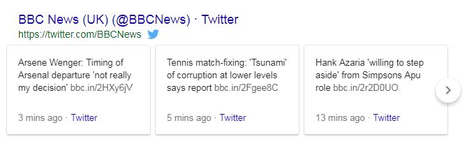Tweets In SERPS
